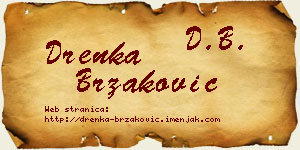 Drenka Brzaković vizit kartica